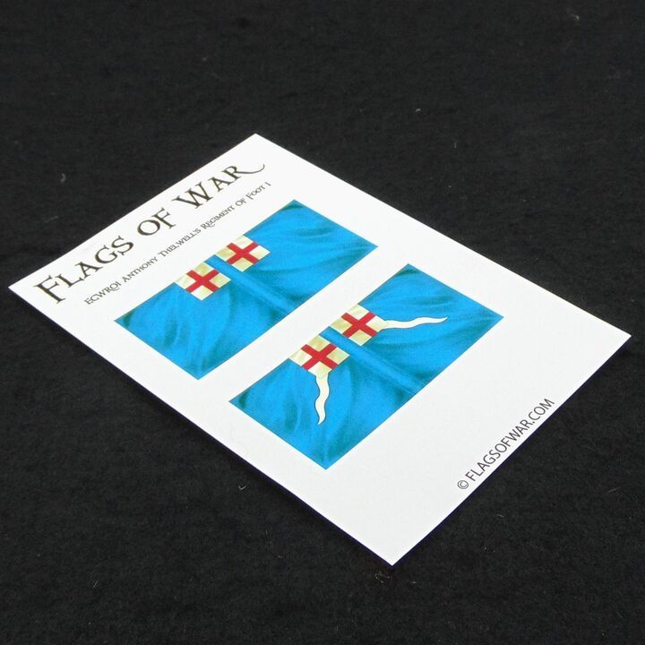 28mm, Flags of War, ECW: Royalist Flags of Sir Anthony Thelwell's Regiment of Foot 1