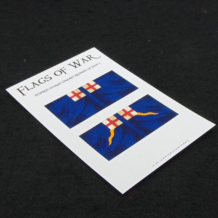 28mm, Flags of War, ECW: Royalist Flags of Charles Gerard's Regiment of Foot 1 28mm, Flags of War, ECW: Royalist Flags of Charles Gerard's Regiment of Foot 1