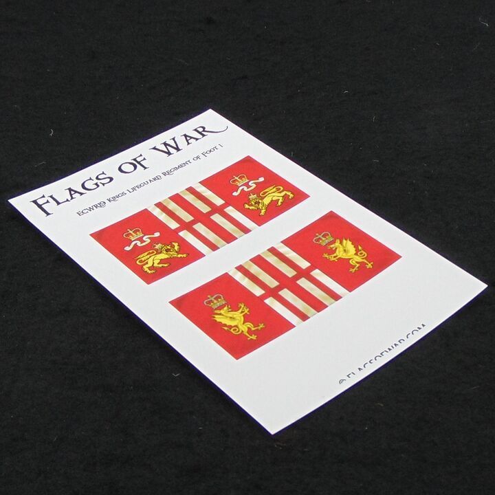 28mm, Flags of War, ECW: Royalist Flags of Kings Lifeguard of Foot 1 28mm, Flags of War, ECW: Royalist Flags of Kings Lifeguard of Foot 1