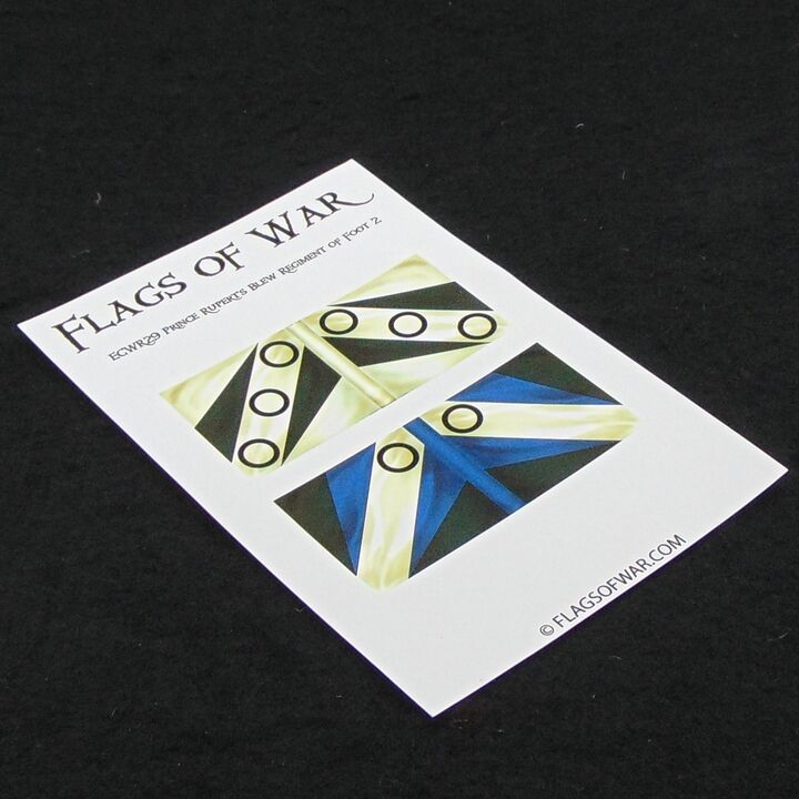 28mm, Flags of War, ECW: Royalist Flags of Prince Rupert's Blew Regiment of Foot 2