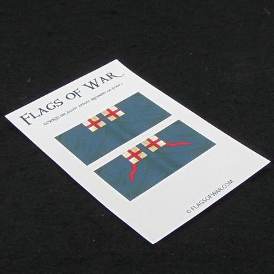 28mm, Flags of War, ECW: Royalist Flags of Sir Allen Apsley's Regiment of Foot 1