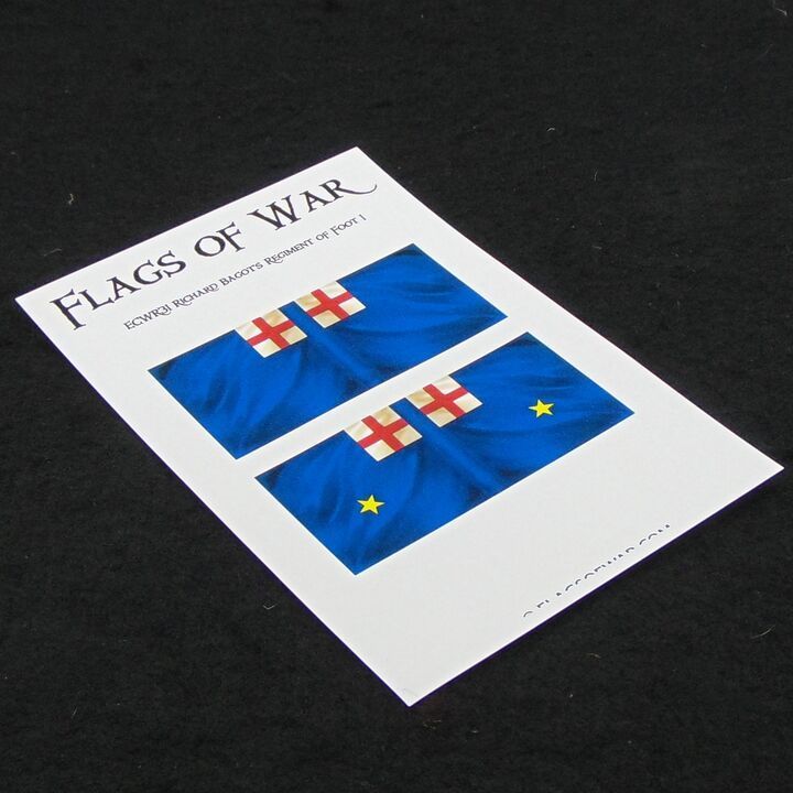 28mm, Flags of War, ECW: Royalist Flags of Richard Bagot's Regiment of Foot 1