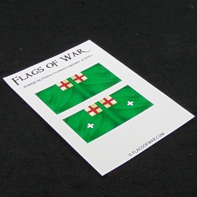 28mm, Flags of War, ECW: Royalist Flags of Sir Thomas Tyldesley's Regiment of Foot 1