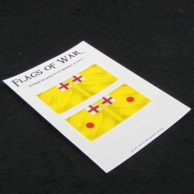 28mm, Flags of War, ECW: Royalist Flags of Sir Lewis Dyve's Regiment of Foot 1 28mm, Flags of War, ECW: Royalist Flags of Sir Lewis Dyve's Regiment of Foot 1