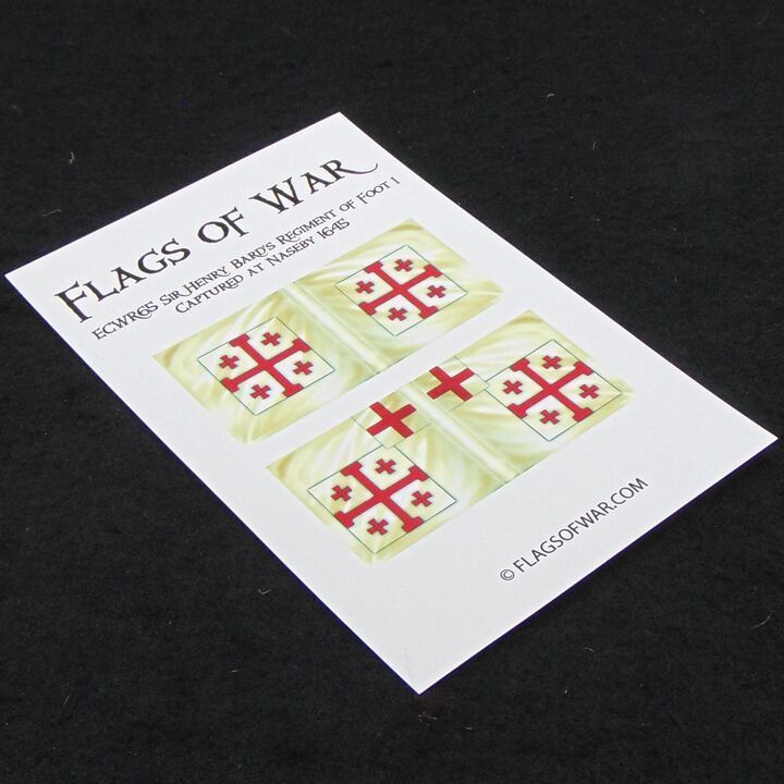 28mm, Flags of War, ECW: Royalist Flags of Sir henry Bard's Regiment of Foot 1