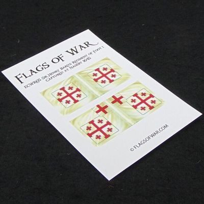 28mm, Flags of War, ECW: Royalist Flags of Sir henry Bard's Regiment of Foot 1