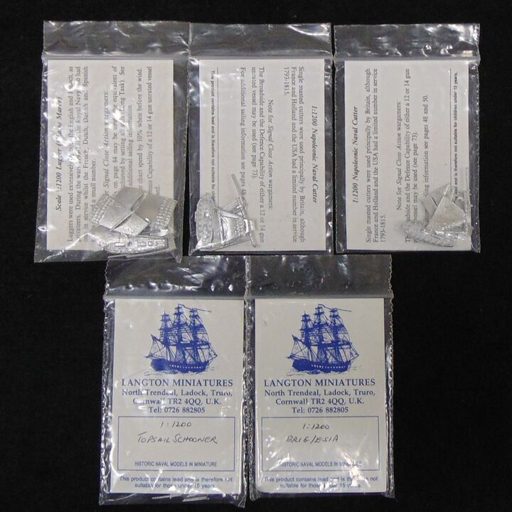 Langton Miniatures, Napoleonic - 1:1200th Ships