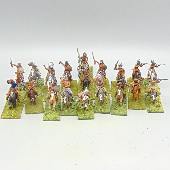 Grade E - Connoisseur Figures - Plains Wars - Mounted Native American Warriors