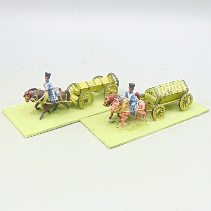 Grade D - Essex Miniatures/Minifigs - Napoleonic - French Ammunition Caissons, Teams & Drivers Grade D - Essex Miniatures/Minifigs - Napoleonic - French Ammunition Caissons, Teams & Drivers