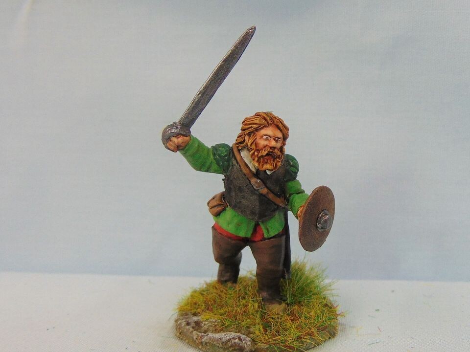 Dismounted Veteran Reiver, or Broken Man, with Sword & Shield Dismounted Veteran Reiver, or Broken Man, with Sword & Shield