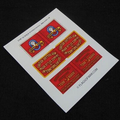 28mm, Flags of War, SCW: Republican Flags for the British International Brigades (1) 28mm, Flags of War, SCW: Republican Flags for the British International Brigades (1)