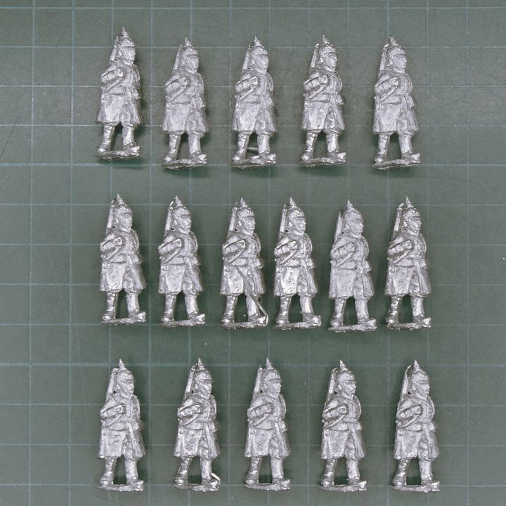 Wargames Foundry, FPW: Prussian Infantry in Pickelhaubes & Greatcoats, Marching Wargames Foundry, FPW: Prussian Infantry in Pickelhaubes & Greatcoats, Marching