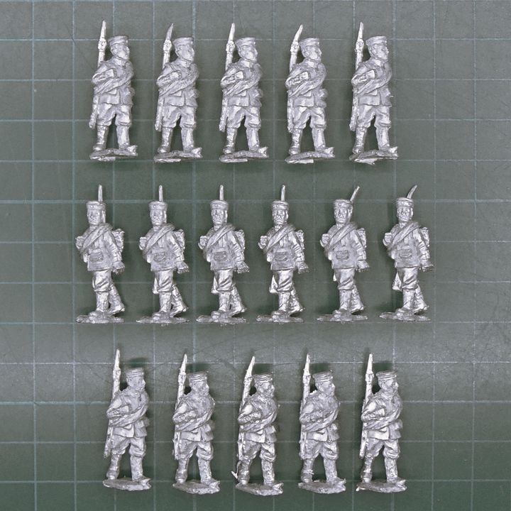 Wargames Foundry, FPW: Prussian Infantry in Caps, Marching Wargames Foundry, FPW: Prussian Infantry in Caps, Marching
