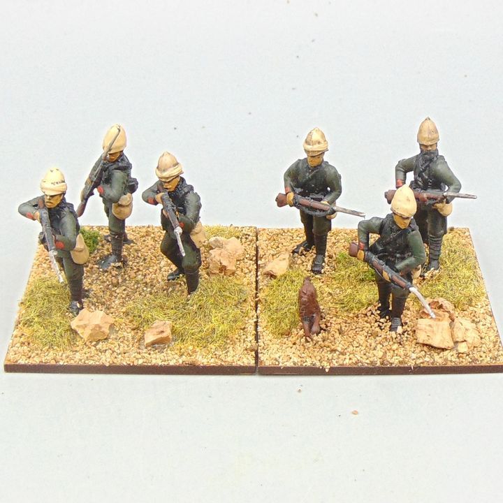 Grade E - Perry Miniatures - Later Colonial - British Riflemen Grade E - Perry Miniatures - Later Colonial - British Riflemen