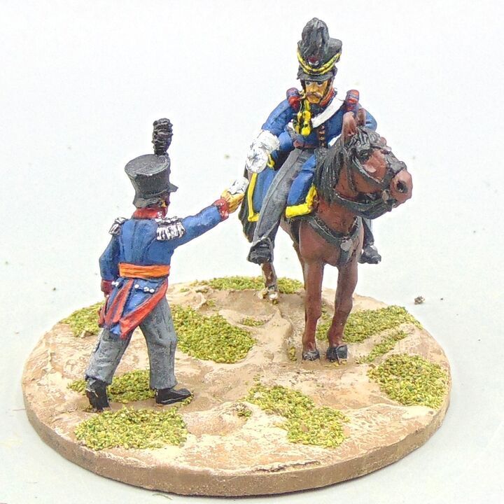 Grade D - Perry Miniatures - Napoleonic - Dutch ADC & Mounted Guide Grade D - Perry Miniatures - Napoleonic - Dutch ADC & Mounted Guide