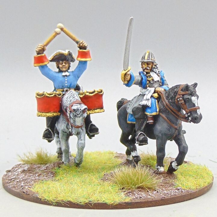 Grade C - Front Rank Miniatures - WSS - Bavarian Cavalry General & Musician Grade C - Front Rank Miniatures - WSS - Bavarian Cavalry General & Musician