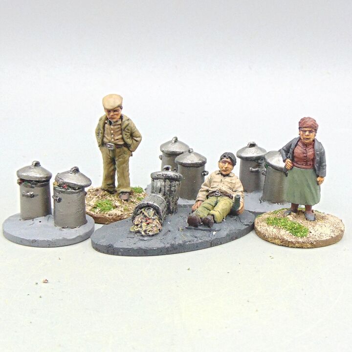 Grade D - Dixon Miniatures - Gangsters - Down and Outs Grade D - Dixon Miniatures - Gangsters - Down and Outs