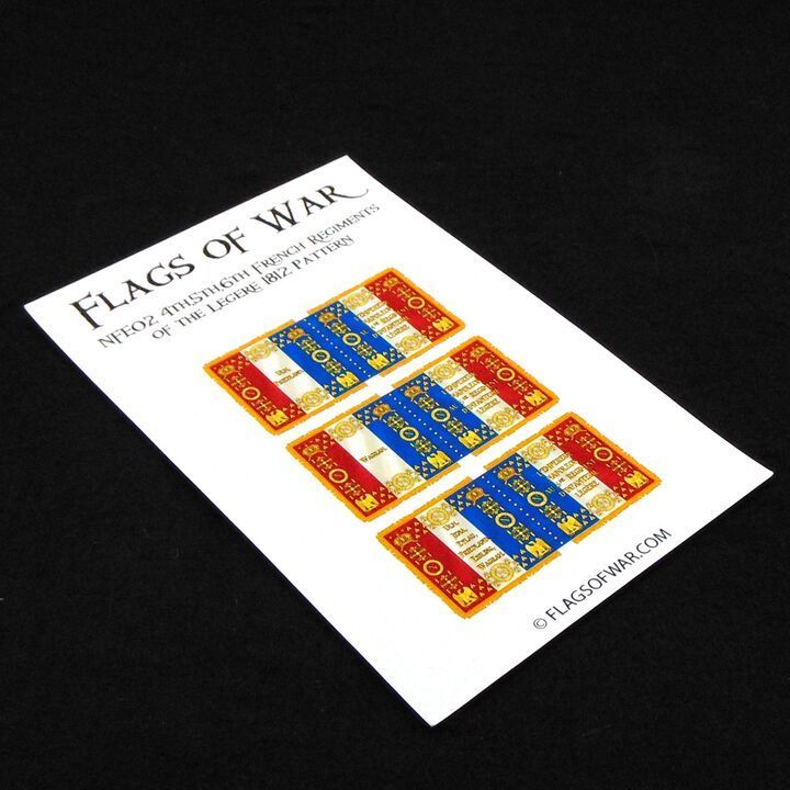 28mm, Flags of War, Napoleonic: French 4th, 5th & 6th Legere Flags, 1812 Pattern 28mm, Flags of War, Napoleonic: French 4th, 5th & 6th Legere Flags, 1812 Pattern