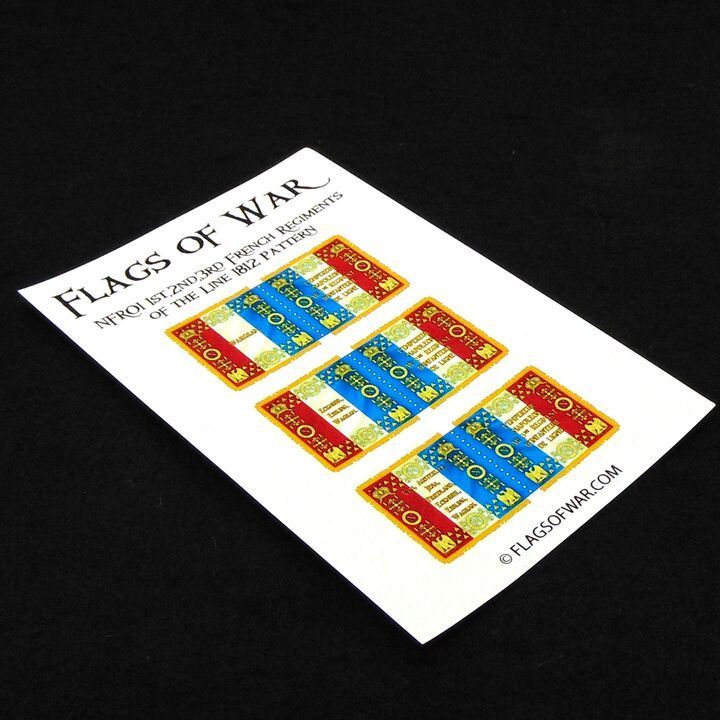 28mm, Flags of War, Napoleonic: French 1st, 2nd & 3rd Ligne Flags, 1812 Pattern 28mm, Flags of War, Napoleonic: French 1st, 2nd & 3rd Ligne Flags, 1812 Pattern