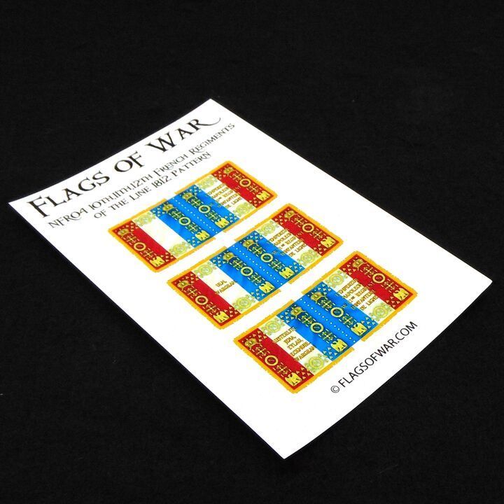 28mm, Flags of War, Napoleonic: French 10th, 11th & 12th Ligne Flags, 1812 Pattern 28mm, Flags of War, Napoleonic: French 10th, 11th & 12th Ligne Flags, 1812 Pattern