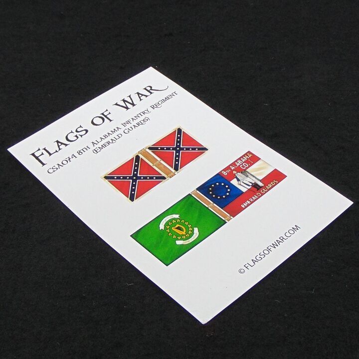 28mm, Flags of War, ACW: Confederate - 8th Alabama Infantry Regiment (Emerald Guards)
