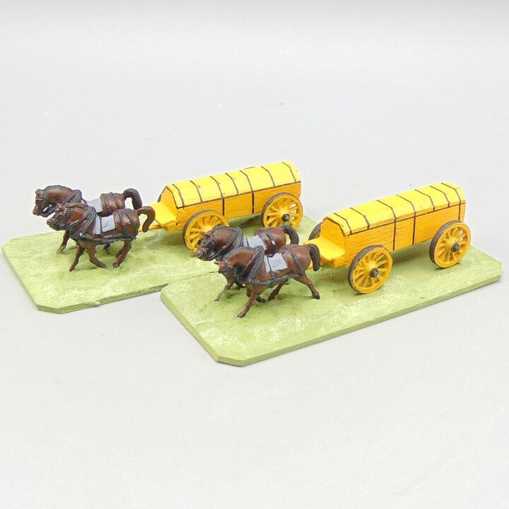 Grade D - Minifigs - Napoleonic - Austrian Ammunition Caissons & Horse Teams Grade D - Minifigs - Napoleonic - Austrian Ammunition Caissons & Horse Teams