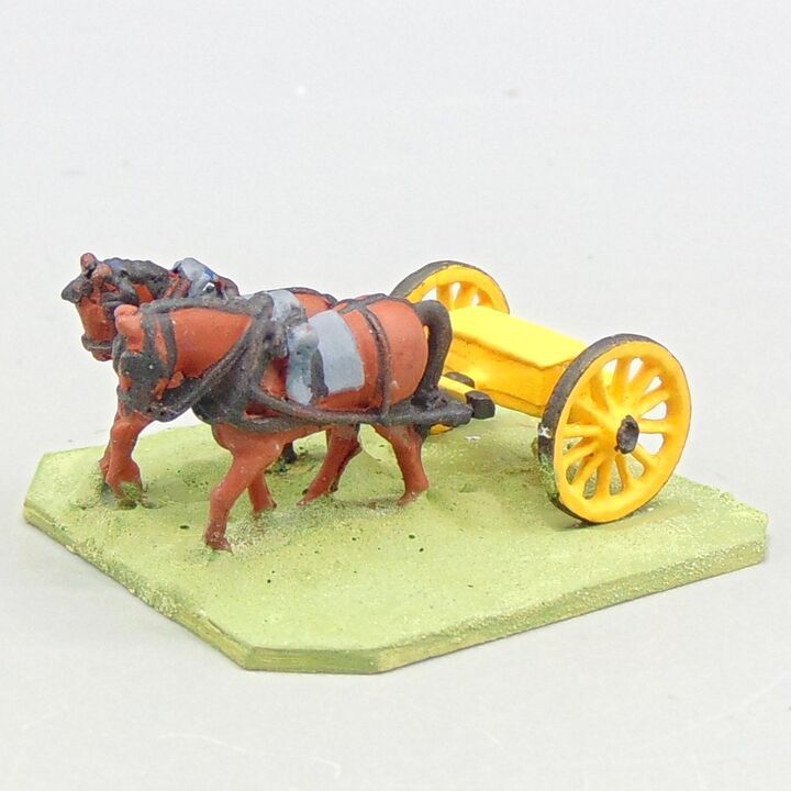 Grade D - Unidentified Manufacturer - Napoleonic - Austrian Artillery Limber & Horse Team Grade D - Unidentified Manufacturer - Napoleonic - Austrian Artillery Limber & Horse Team