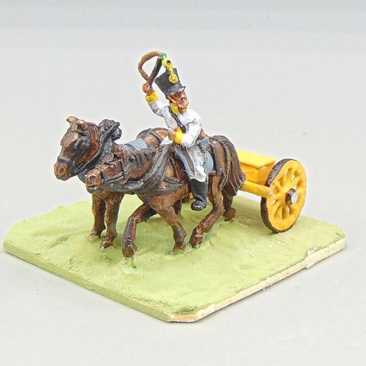 Grade D - Old Glory 15's - Napoleonic - Austrian Artillery Limber, Team & Driver
