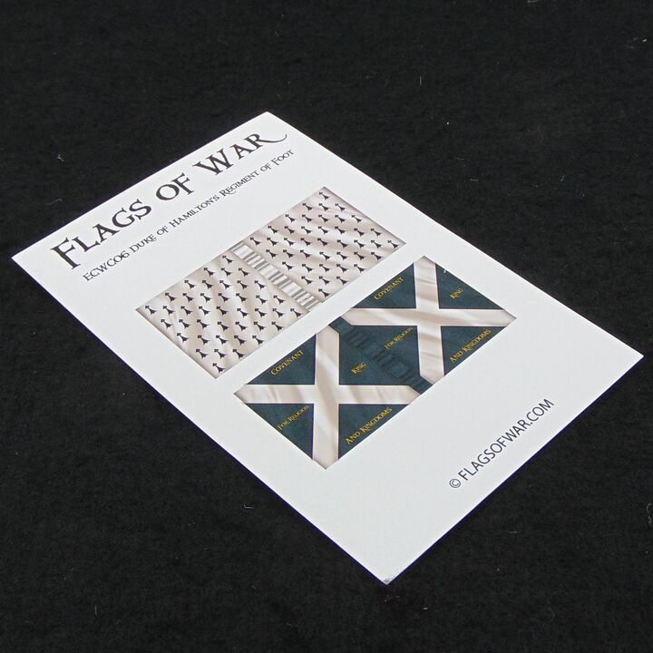 28mm, Flags of War, ECW: Covenantor Flags of The Duke of Hamilton's Regiment of Foot 28mm, Flags of War, ECW: Covenantor Flags of The Duke of Hamilton's Regiment of Foot