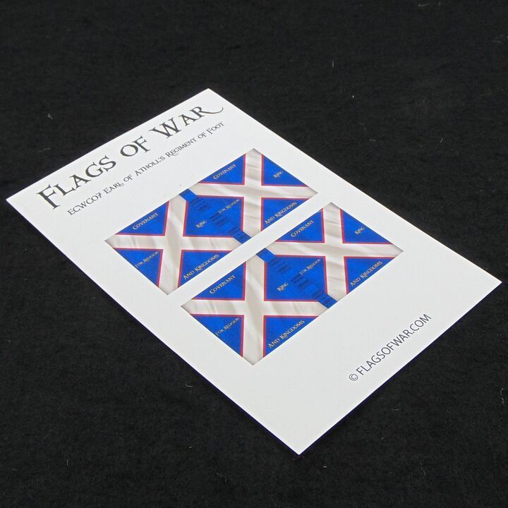 28mm, Flags of War, ECW: Covenantor Flags of The Earl of Atholl's Regiment of Foot 28mm, Flags of War, ECW: Covenantor Flags of The Earl of Atholl's Regiment of Foot