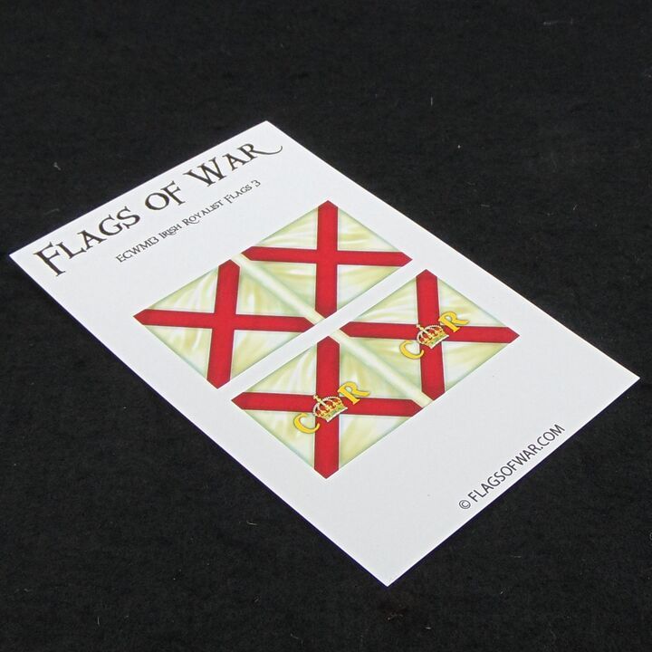 28mm, Flags of War, ECW: Irish Royalist Infantry Flags 28mm, Flags of War, ECW: Irish Royalist Infantry Flags