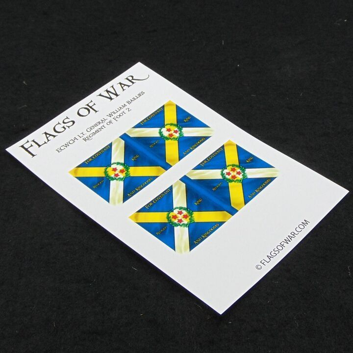 28mm, Flags of War, ECW: Covenantor Flags of Lt General William Baillies Regiment of Foot 2 28mm, Flags of War, ECW: Covenantor Flags of Lt General William Baillies Regiment of Foot 2