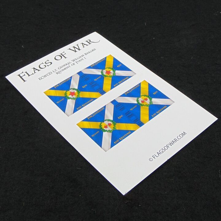 28mm, Flags of War, ECW: Covenantor Flags of Lt General William Baillies Regiment of Foot 1