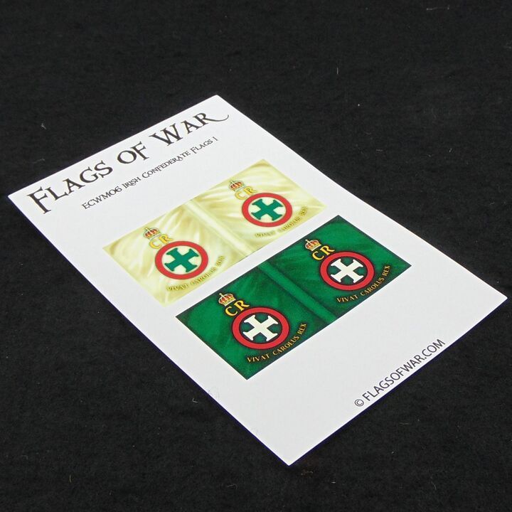 28mm, Flags of War, ECW: Irish Confederate Infantry Flags 1 28mm, Flags of War, ECW: Irish Confederate Infantry Flags 1