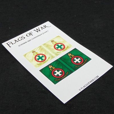 28mm, Flags of War, ECW: Irish Confederate Infantry Flags 1 28mm, Flags of War, ECW: Irish Confederate Infantry Flags 1