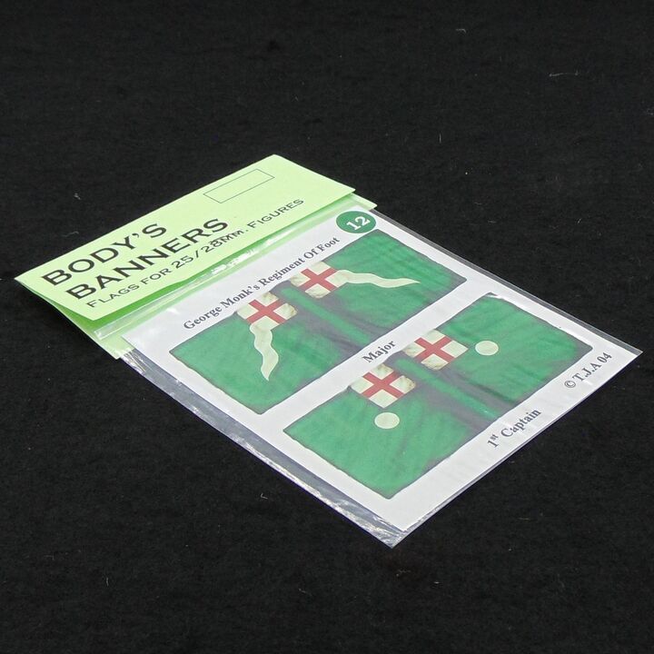 28mm, Body's Banners, ECW: Parliamentarian Flags of Colonel George Monck's Regiment of Foot 28mm, Body's Banners, ECW: Parliamentarian Flags of Colonel George Monck's Regiment of Foot