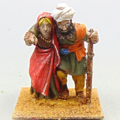 Grade E - Wargames Foundry - Sikh Wars - Wounded Sikh Helped by Woman