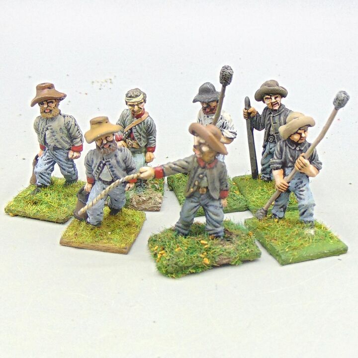 Grade D - Dixon Miniatures - ACW - Confederate Artillery Crew Grade D - Dixon Miniatures - ACW - Confederate Artillery Crew
