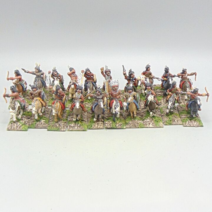 Grade F - Unidentified Manufacturer - Plains Wars - Mounted Native American Warriors Grade F - Unidentified Manufacturer - Plains Wars - Mounted Native American Warriors
