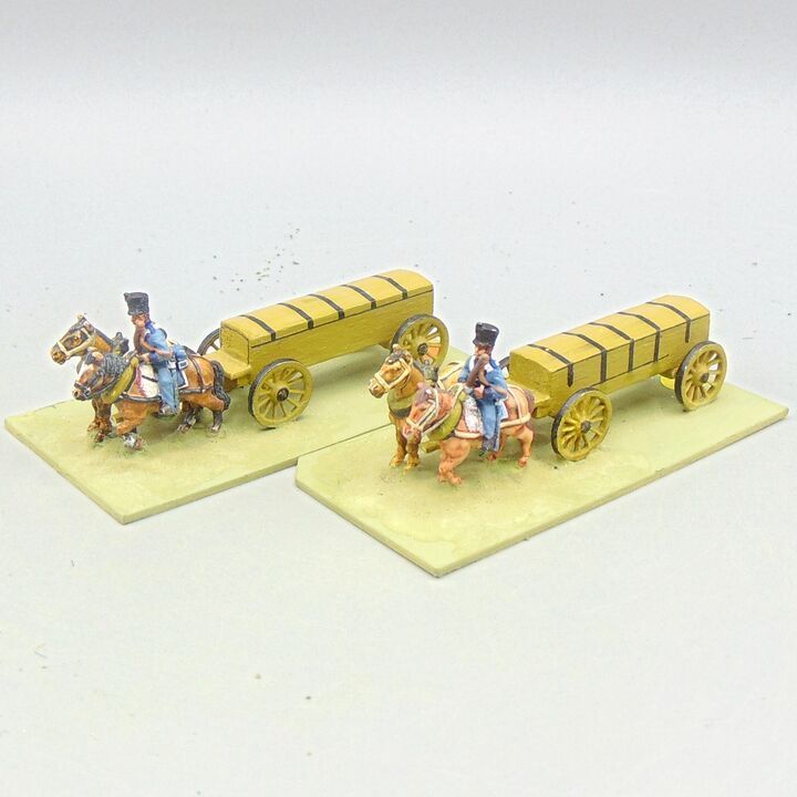 Grade D - Essex Miniatures - Napoleonic - French Ammunition Caissons, Teams & Drivers Grade D - Essex Miniatures - Napoleonic - French Ammunition Caissons, Teams & Drivers