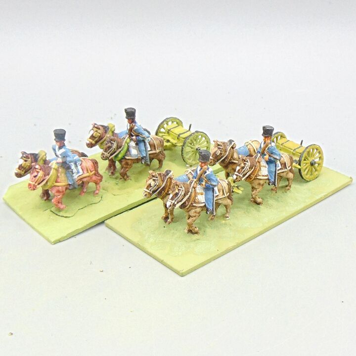 Grade D - Essex Miniatures - Napoleonic - French Artillery Limbers, Teams & Drivers