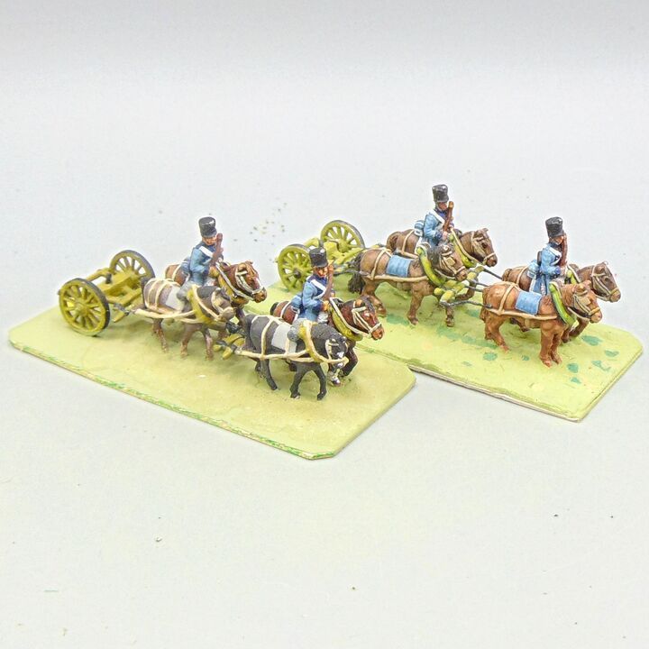 Grade D - Essex Miniatures - Napoleonic - French Artillery Limbers, Teams & Drivers