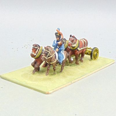 Grade D - Various Manufacturers - Napoleonic - French Artillery Limber, Team & Driver Grade D - Various Manufacturers - Napoleonic - French Artillery Limber, Team & Driver