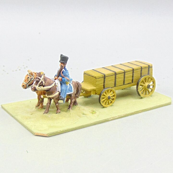 Grade D - Essex Miniatures - Napoleonic - French Ammunition Caisson, Team & Driver Grade D - Essex Miniatures - Napoleonic - French Ammunition Caisson, Team & Driver