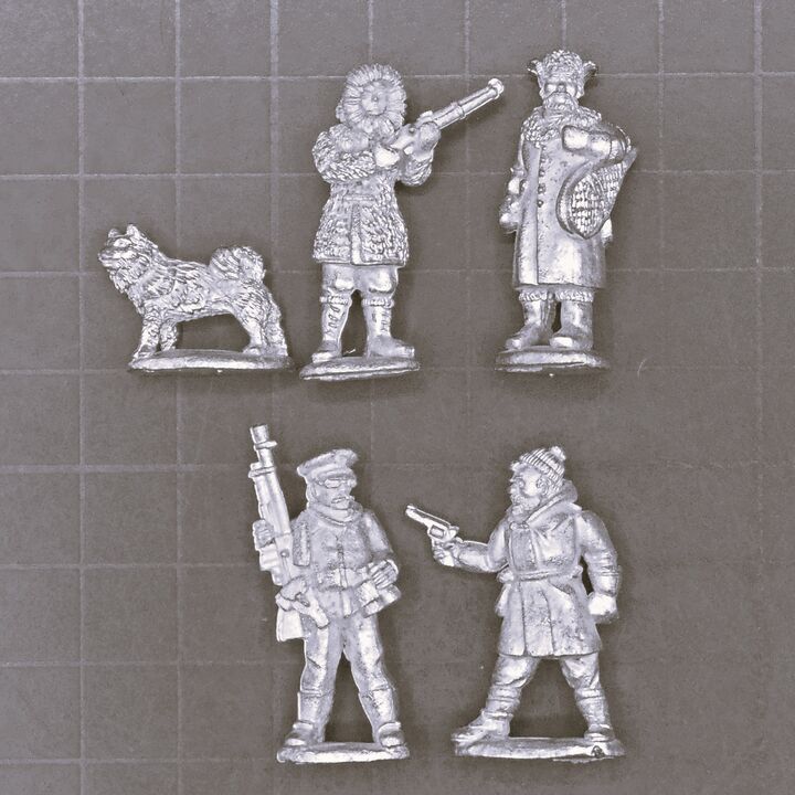 Pulp Figures, Yukon Peril: Northland Adventurers with dog