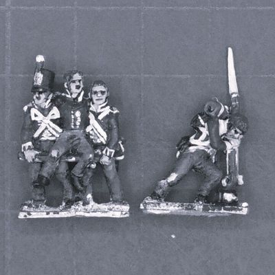 AB Figures/Battle Honors, Napoleonic: British Infantry Casualties in Stovepipe Shakos