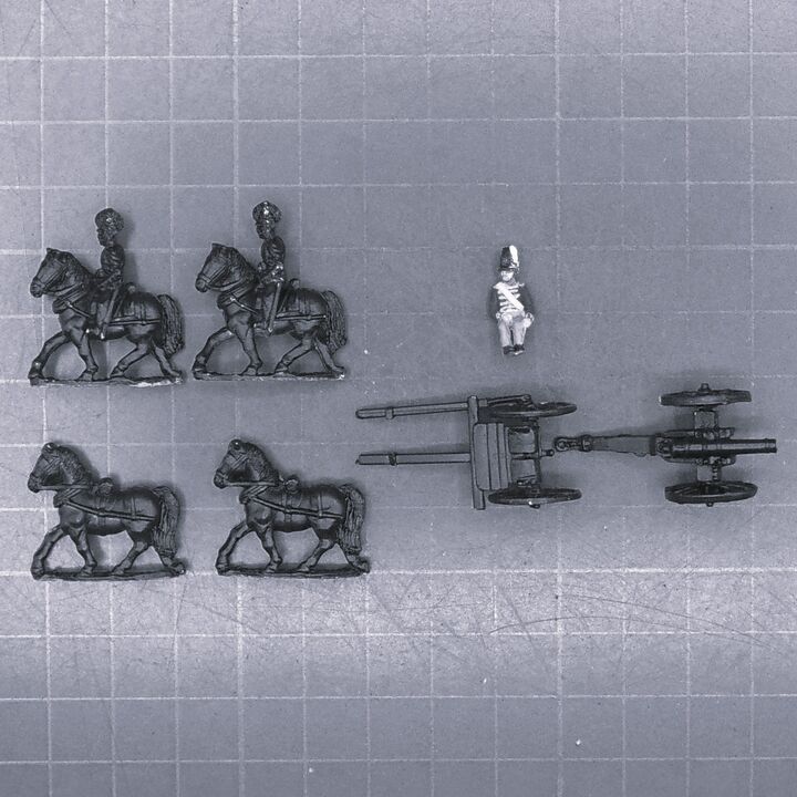 Essex Miniatures, Napoleonic: British RHA Limber, Field Gun, Team & Drivers