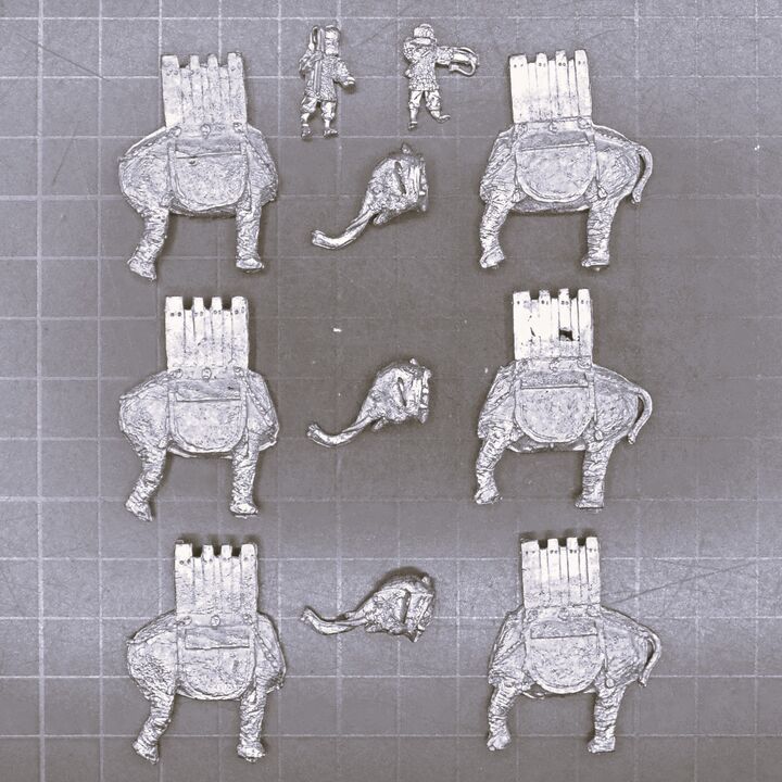 Chariot Miniatures, Sassanid Persian: War Elephants Chariot Miniatures, Sassanid Persian: War Elephants