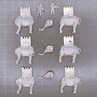 Chariot Miniatures, Sassanid Persian: War Elephants