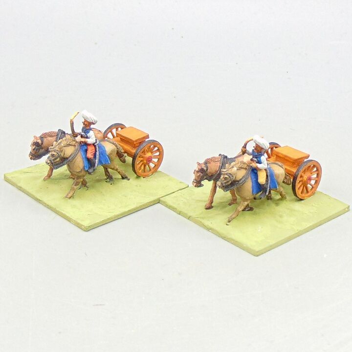 Grade D - Minifigs/Unidentified - C18th India - Maratha  Artillery Limbers, Teams & Drivers
